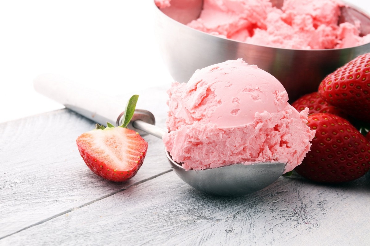 No-cook strawberry ice cream