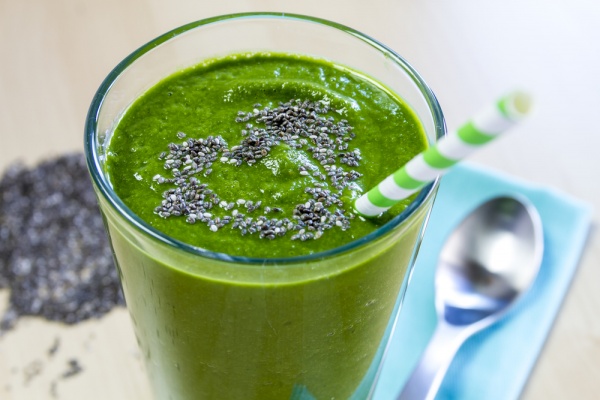 Kale and chia seeds