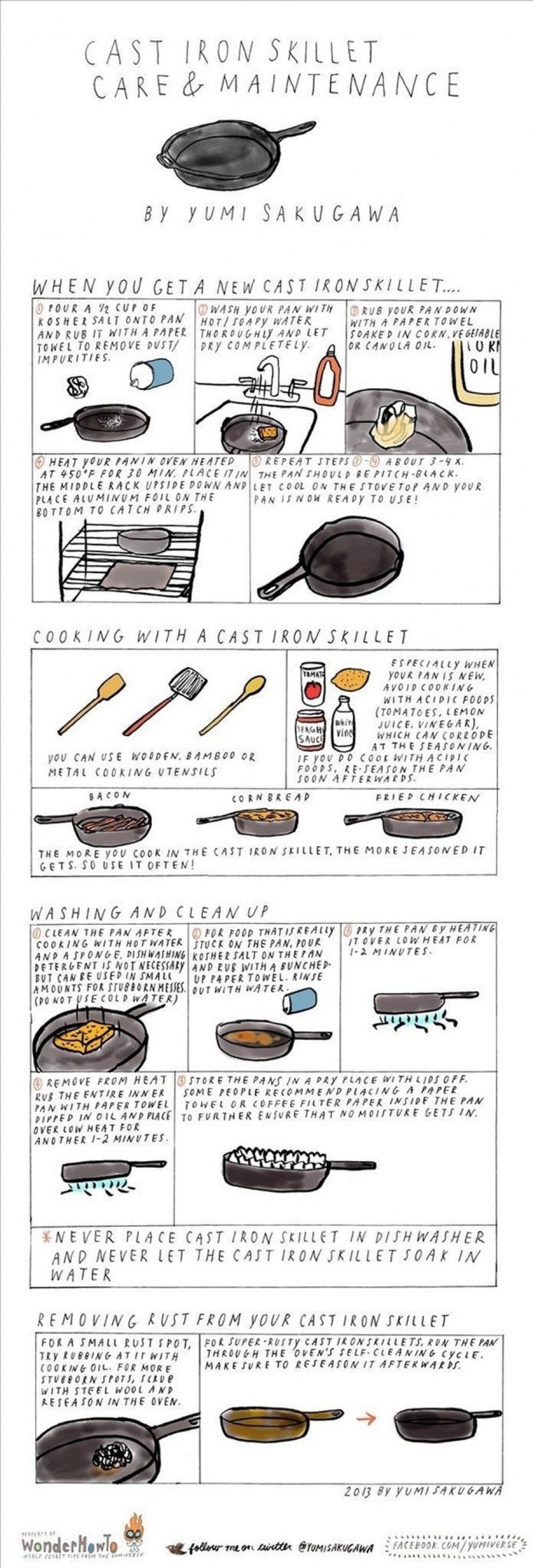 Cooking With And Maintaining A Cast Iron Skillet