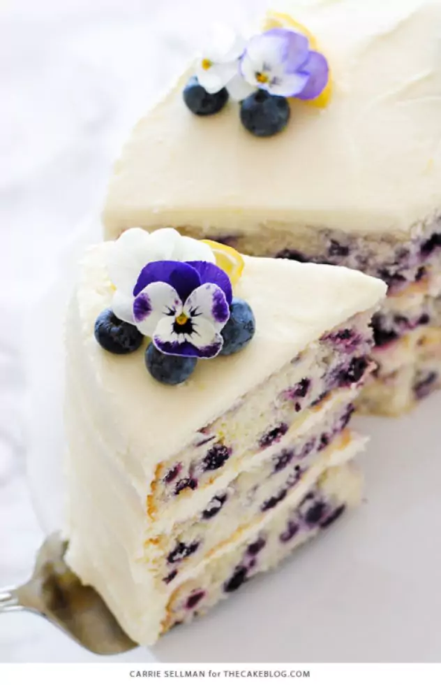 Lemon Cake With Blueberries