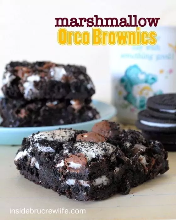 Marshmallow Oreo Brownies