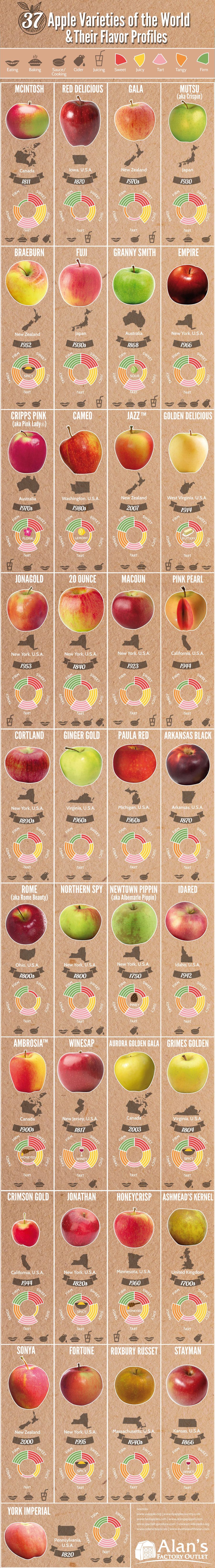 37 Apple Varieties of the World & Their Flavor Profiles