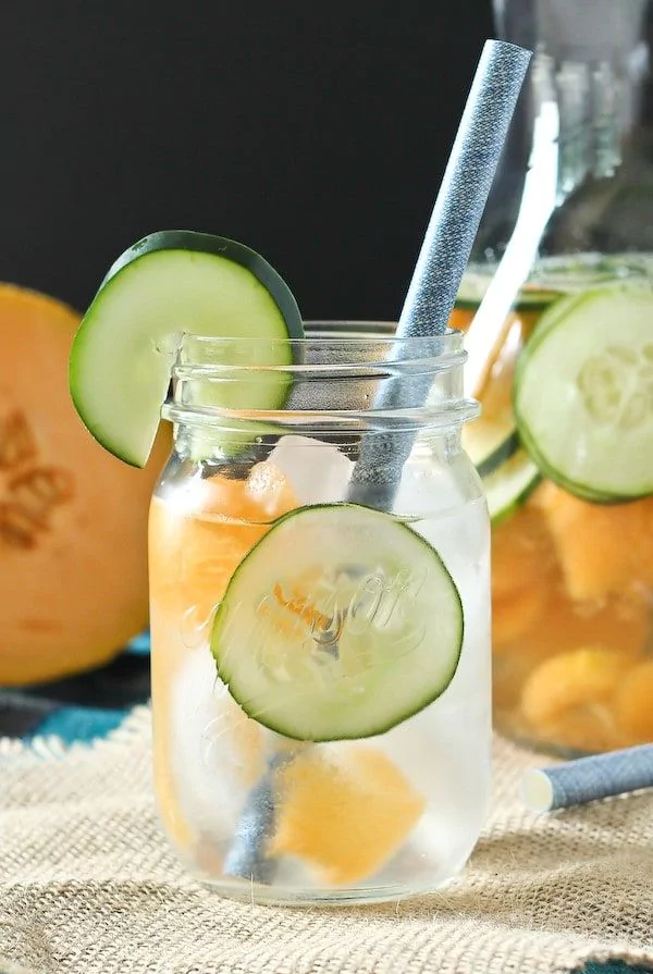 Cantaloupe and Cucumber Water