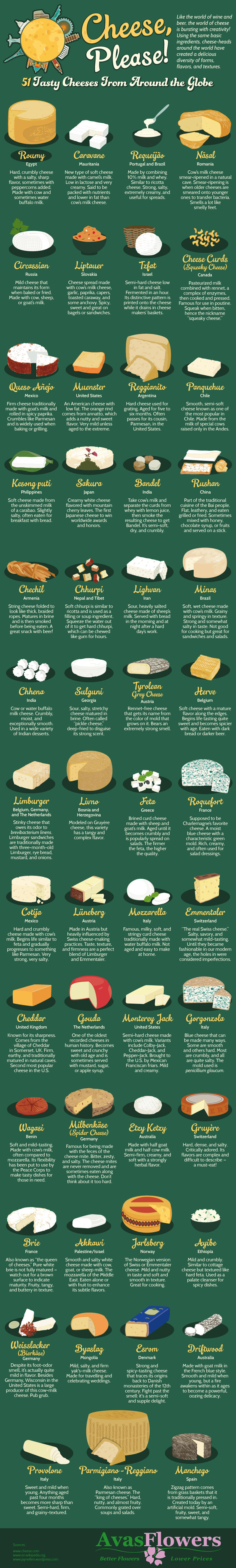 51 Cheeses Around the World