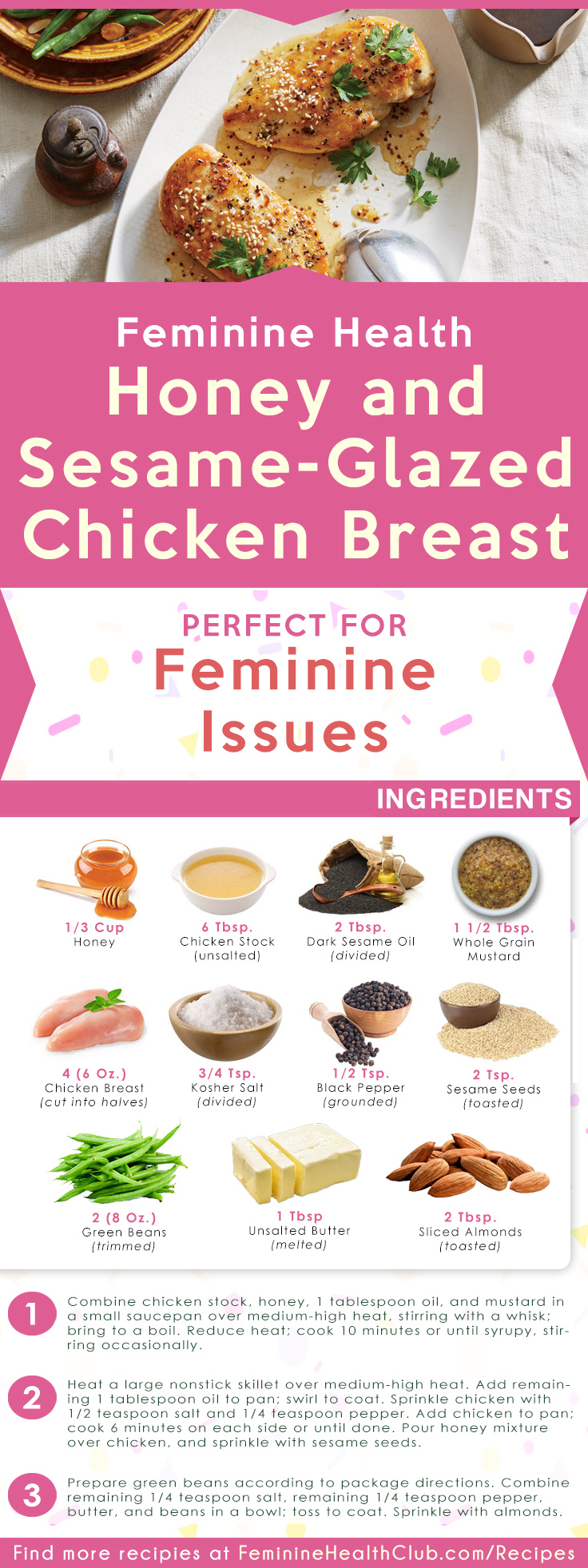Honey and Sesame-Glazed Chicken Breast Recipe