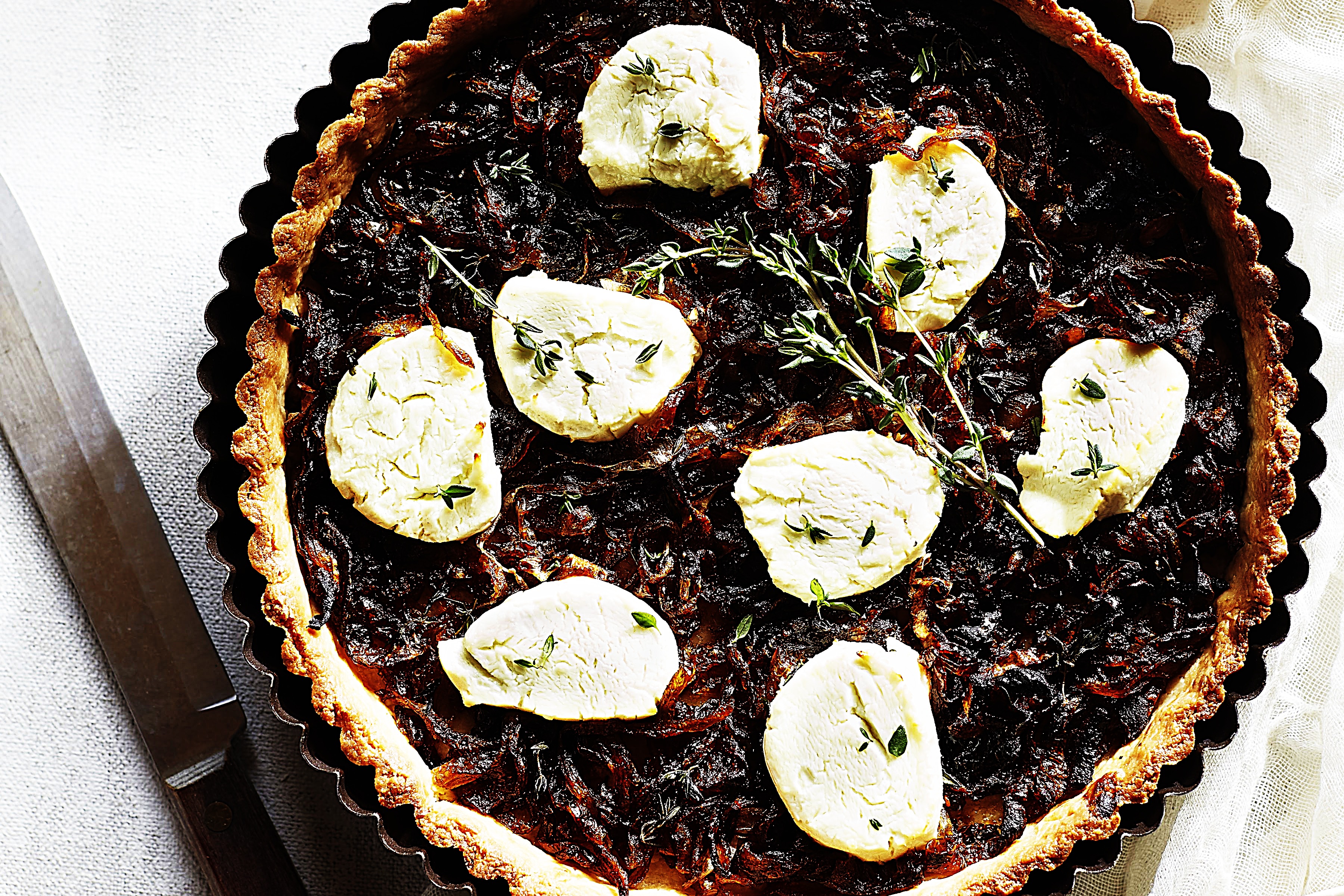 Stupid-Easy Recipe for Caramelized Onion and Goat Cheese Tart (#1 Top-Rated)