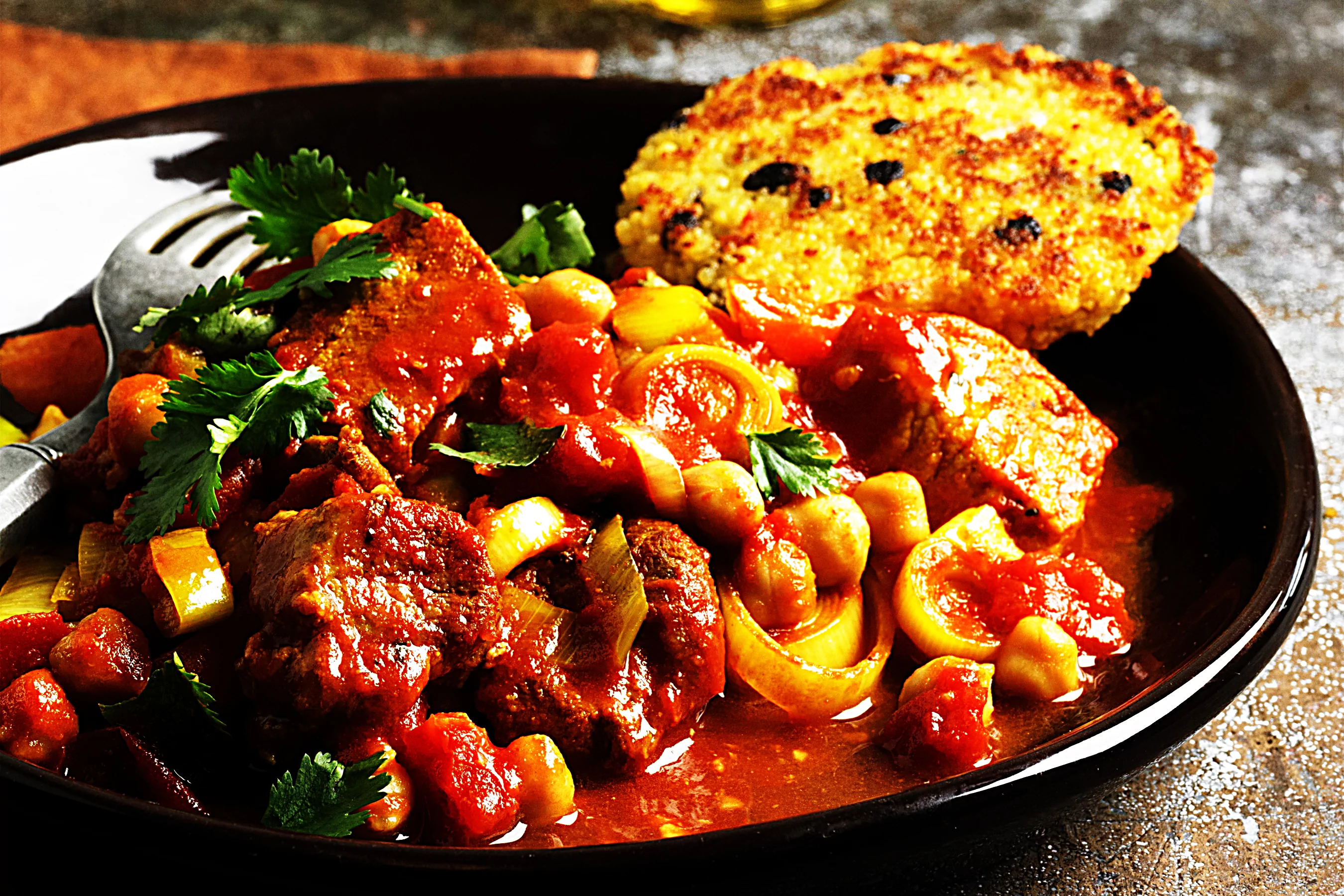 Stupid-Easy Recipe for Moroccan-Inspired Country-Style Rib Ragu with Couscous Cakes (#1 Top-Rated)