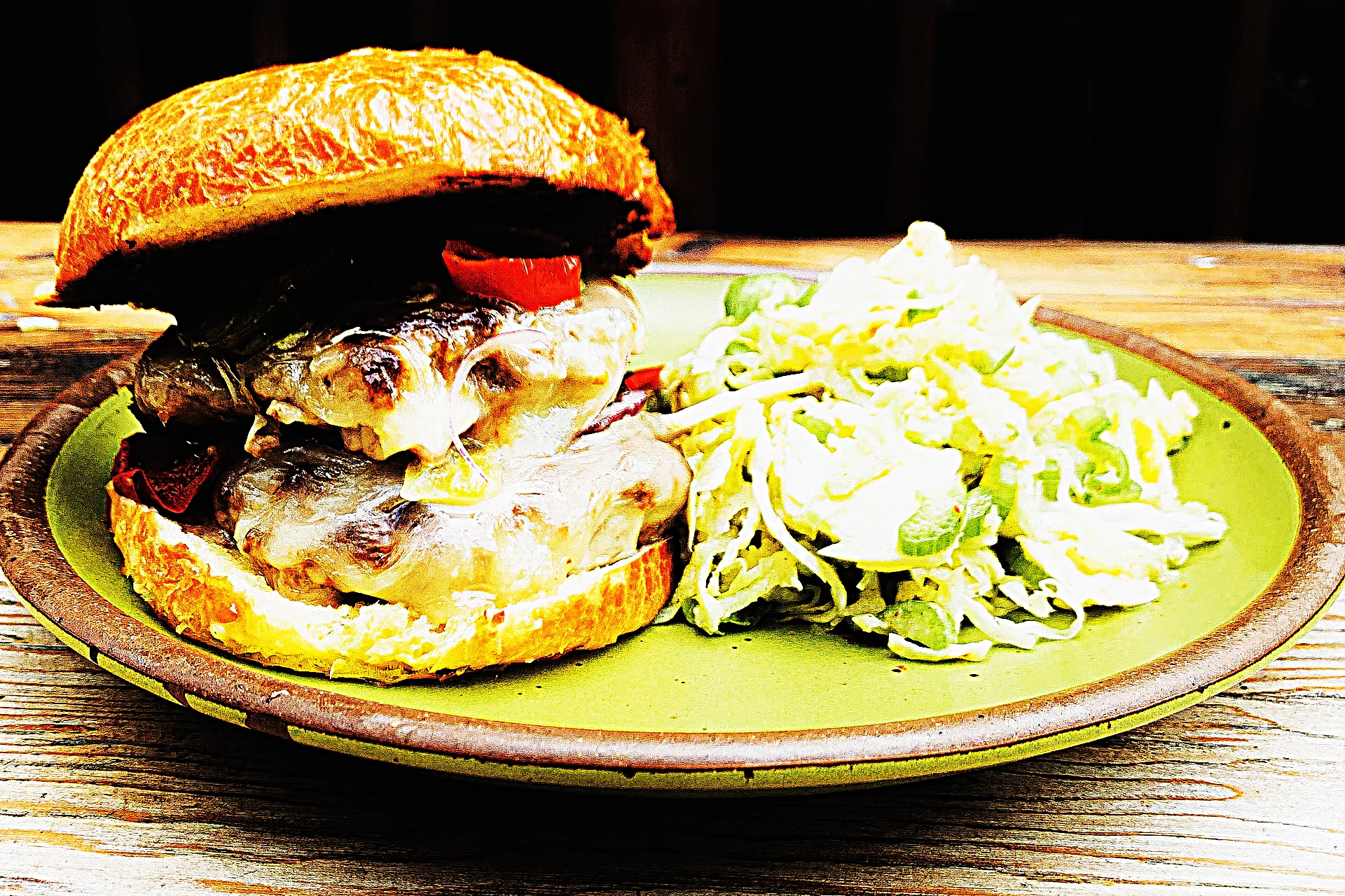Stupid-Easy Recipe for White Cheddar Turkey Smash Burger with Apple Slaw (#1 Top-Rated)