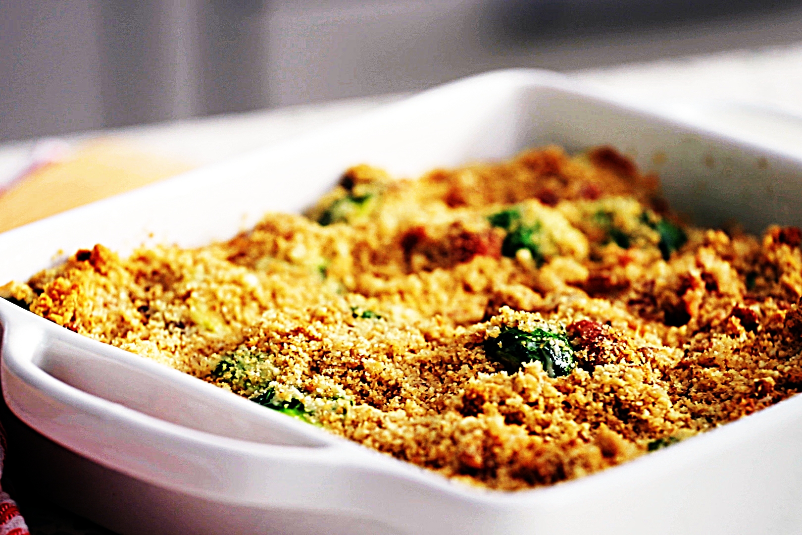 Stupid-Easy Recipe for Brussels Sprouts Gratin with Bacon Breadcrumbs (#1 Top-Rated)