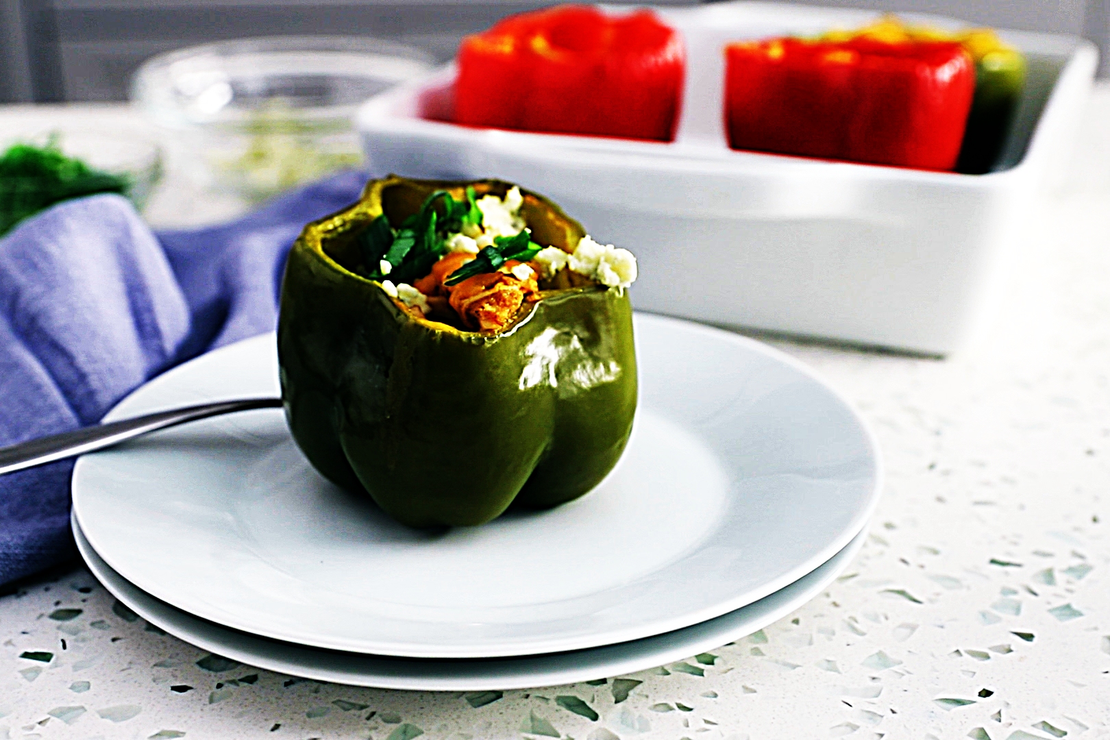 Stupid-Easy Recipe for Buffalo Chicken Stuffed Peppers (#1 Top-Rated)