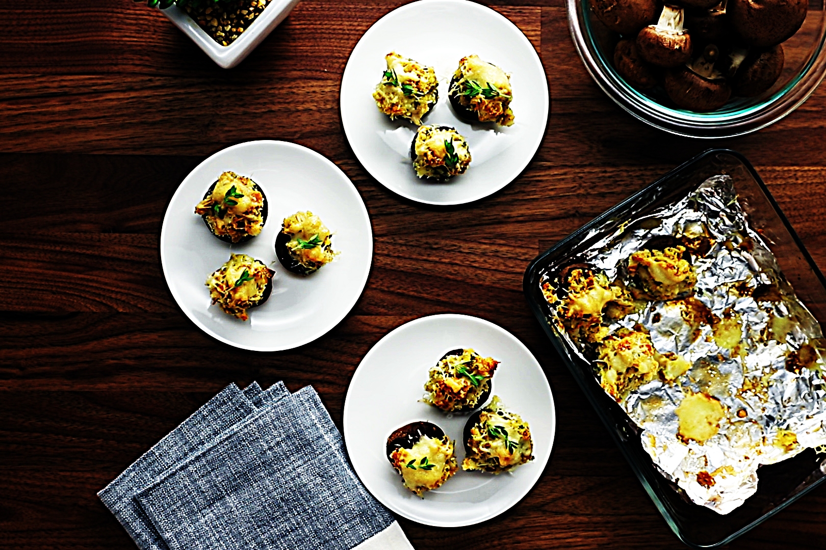 Stupid-Easy Recipe for Cheesy Vegetarian Stuffed Mushrooms (#1 Top-Rated)