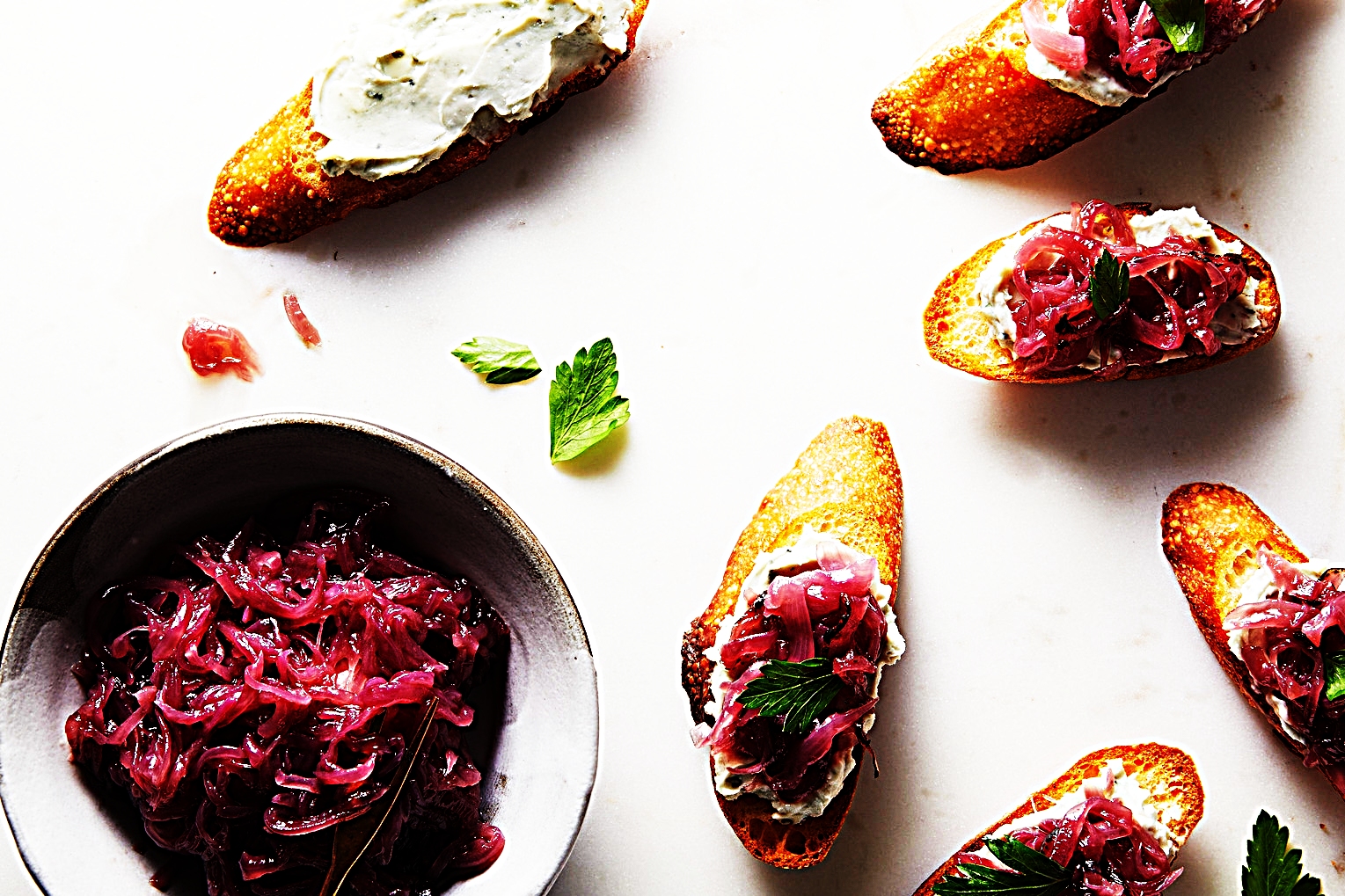 Stupid-Easy Recipe for Creamy Blue Cheese and Red Onion Crostini (#1 Top-Rated)