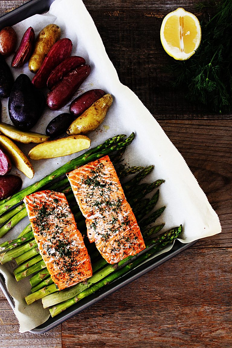 Stupid-Easy Recipe for Healthy Salmon & Veggie Sheet Pan Dinner (#1 Top ...