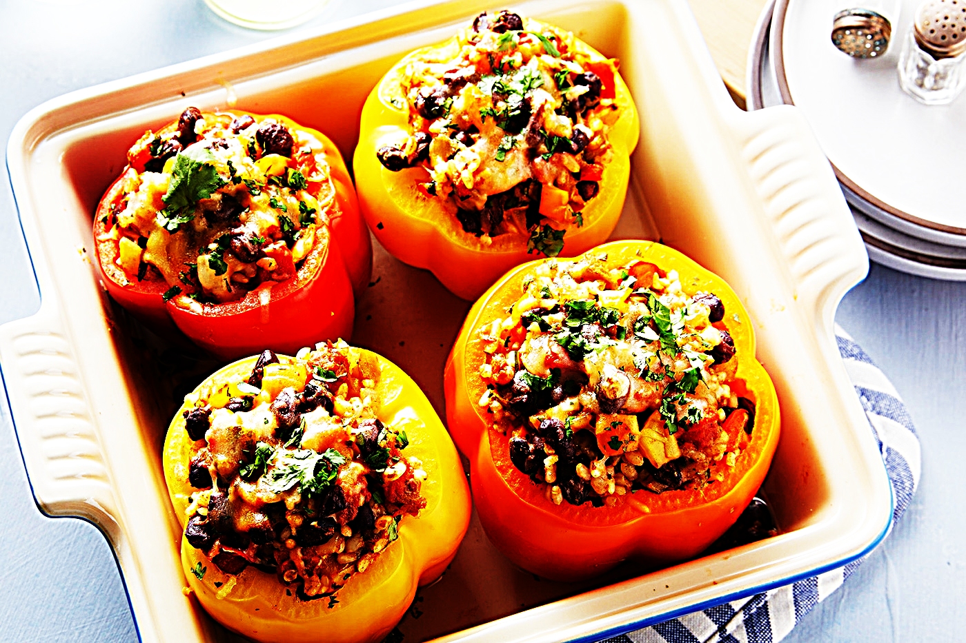 Stupid-Easy Recipe for Mexican Black Bean & Cheese Stuffed Peppers (#1 Top-Rated)