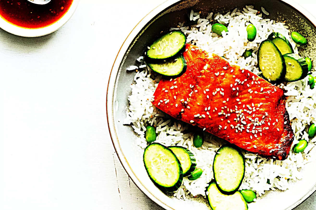 Stupid-Easy Recipe for Salmon and Coconut Rice Bowls with Sriracha Honey (#1 Top-Rated)