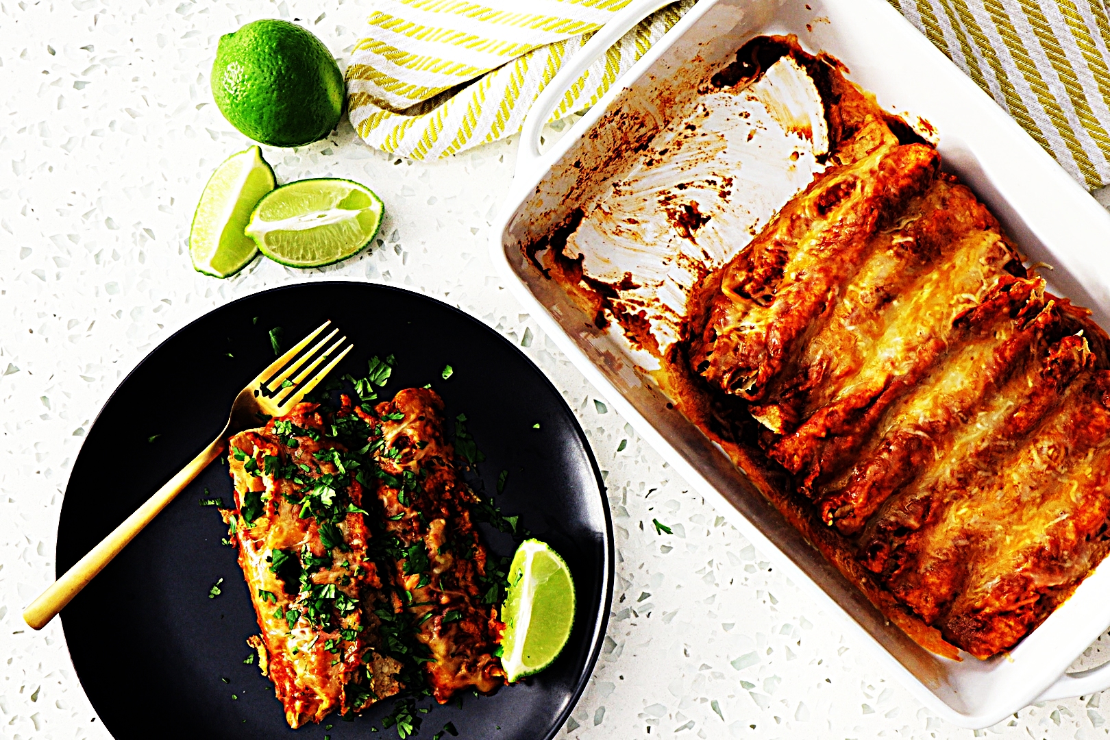 Stupid-Easy Recipe for Skinny Chicken Enchiladas (#1 Top-Rated)