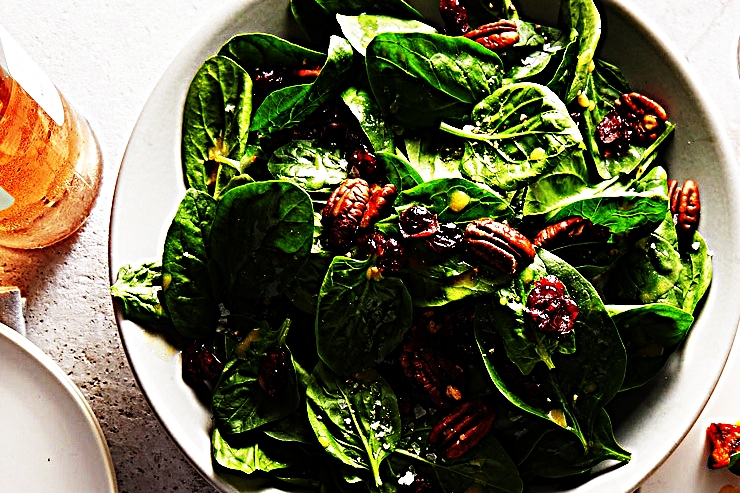 Stupid-Easy Recipe for Spinach Salad with Toasted Pecans and Cranberries (#1 Top-Rated)