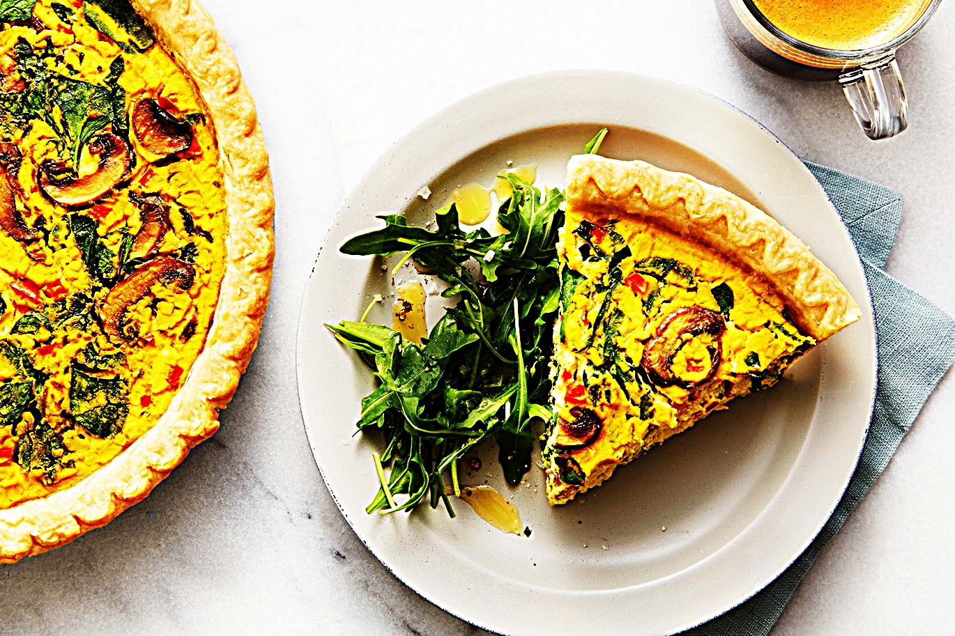 Stupid-Easy Recipe for Vegan Spinach, Mushroom, and Red Pepper Quiche (#1 Top-Rated)