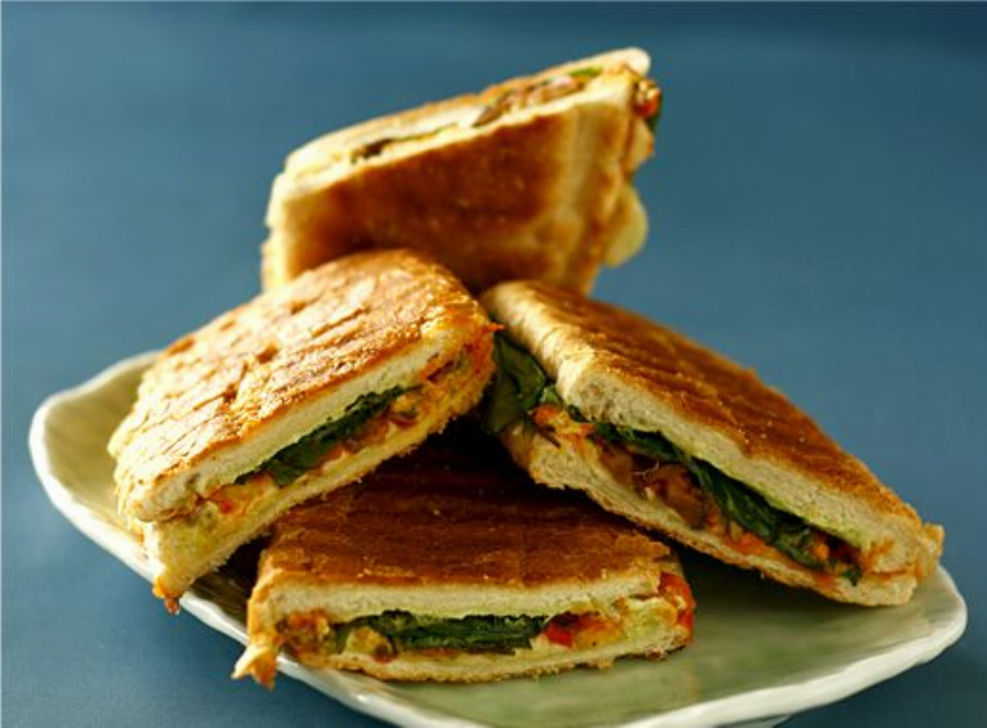 Panini Sandwich Recipe (Grilled Cheese and Spinach Panini)