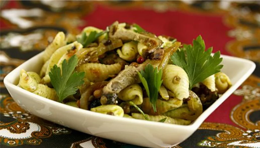 Pasta Shells with Grilled Portobello Mushrooms (Pasta Salad Recipe)
