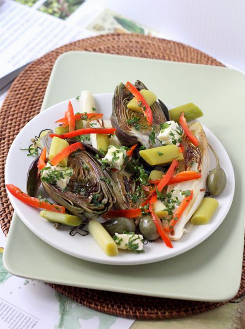 Grilled Artichoke and Endive Salad Recipe