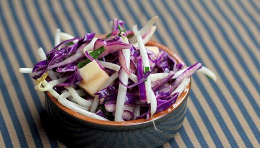 Red Cabbage and Bean Sprout Salad Recipe