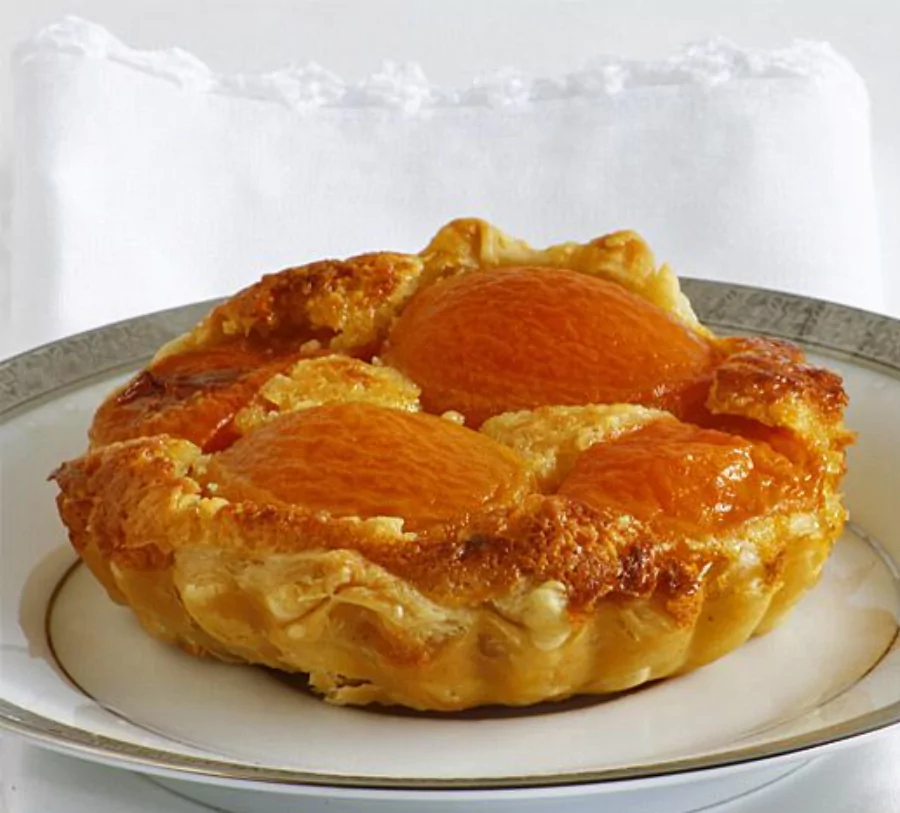 Recipe For Apricot Tart with Almond Cream and Kaffir Lime Ginger Glaze
