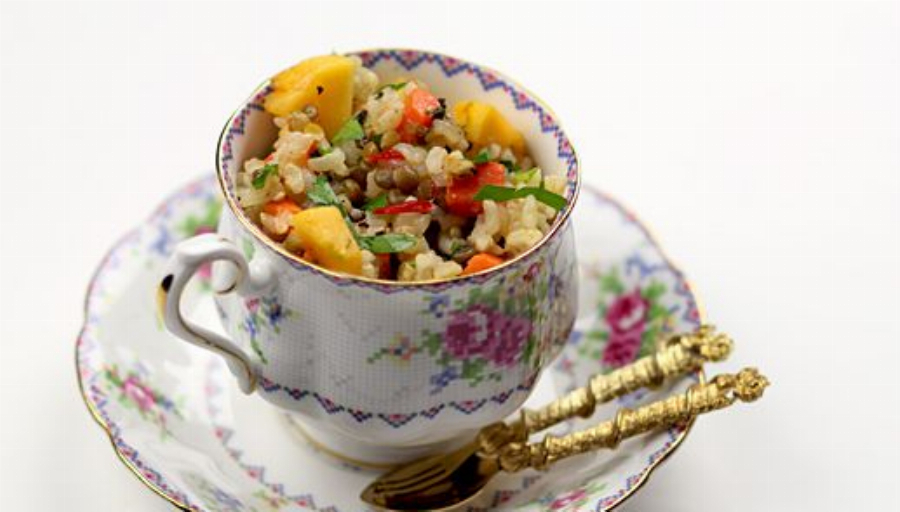 Recipe For Cold Rice Salad with Papaya