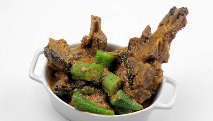 Korma Curry Recipe: Goat Meat with Okra