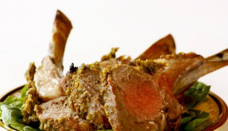 Recipe For French Roasted Rack of Lamb with Lemon Persillade Crust