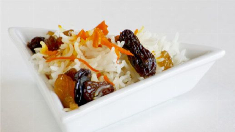 Recipe For Persian Basmati Rice with Raisins and Saffron