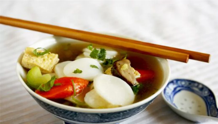 Recipe For Korean Tofu Soup with Rice Cakes
