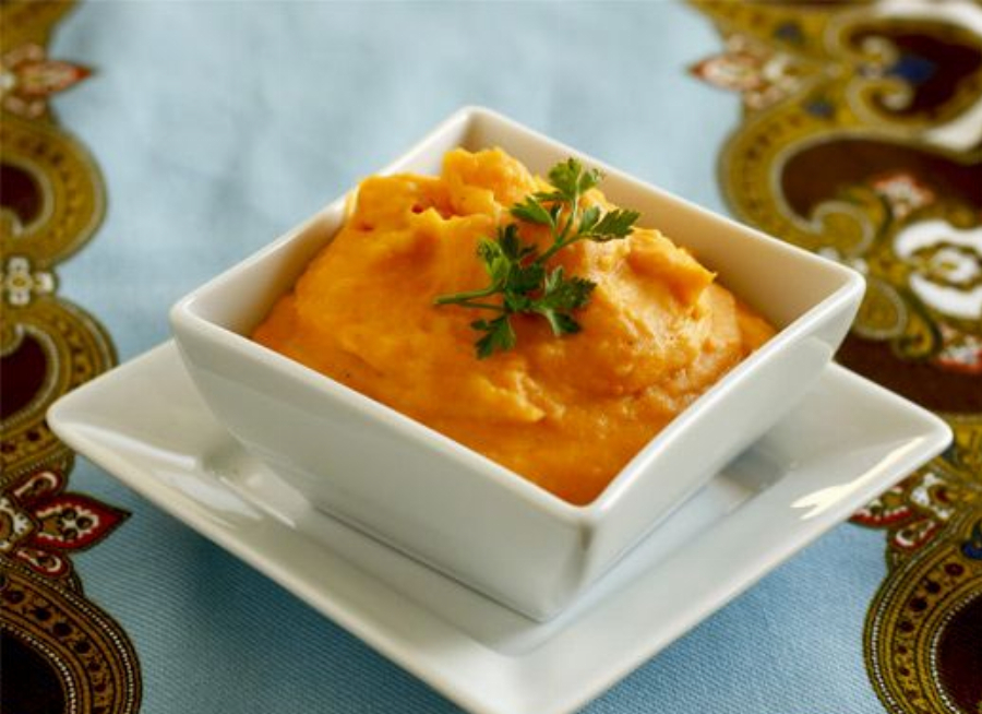 Recipe For Sweet Mashed Potatoes with Maple Syrup Roasted Bananas