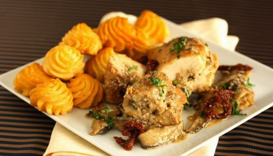 Recipe For Mushroom and Cheese Stuffed Chicken Breast