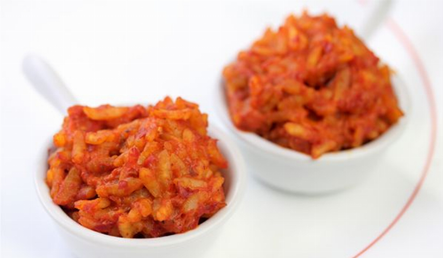 Roasted Red Pepper Risotto (Ajvar Recipe)