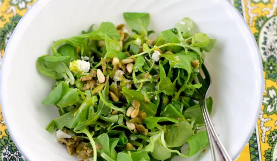 Recipe For Arugula Salad with Pesto Vinaigrette