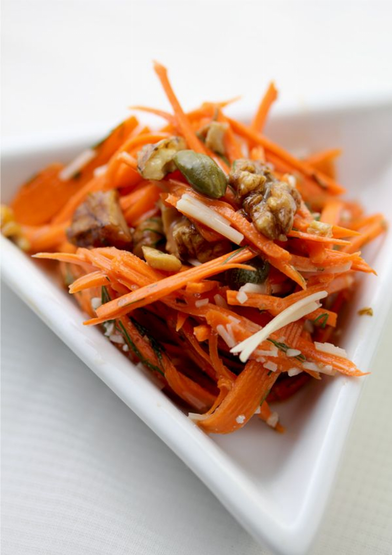 Shredded Carrot and Walnut Salad Recipe