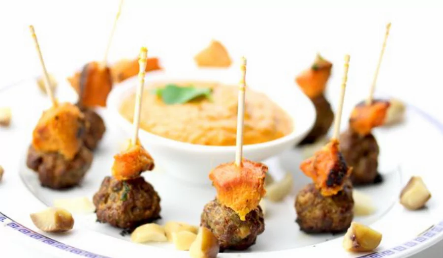 Recipe For Meatball Appetizers with Sweet Potatoes