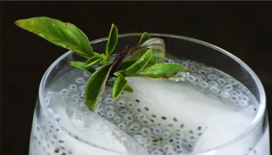 Recipe For Banana flavored Thai Basil Seed Drink