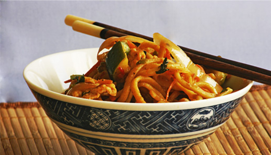 Recipe For Vegetarian Chow Mein (Chinese Sauteed Noodles with Tofu and Vegetables)