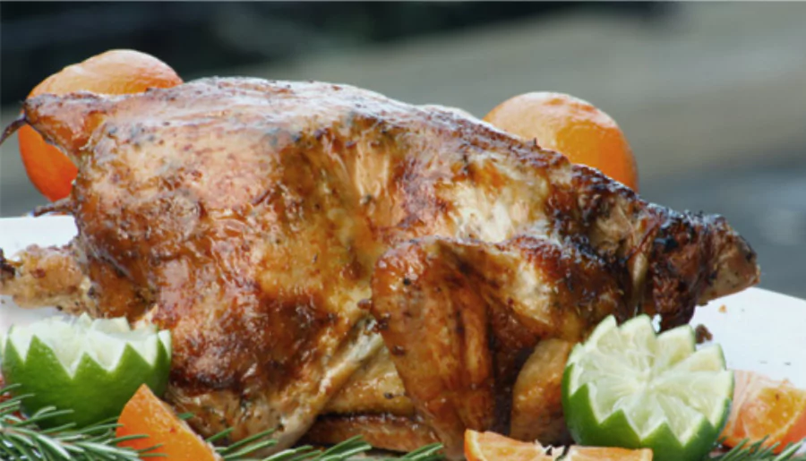 Recipe For Mon Poulet Roti (Roast Chicken wih a citrus butter marinade)