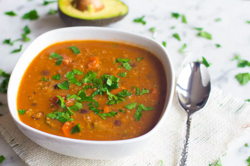 Recipe For Quinoa and Black Bean Detox Soup
