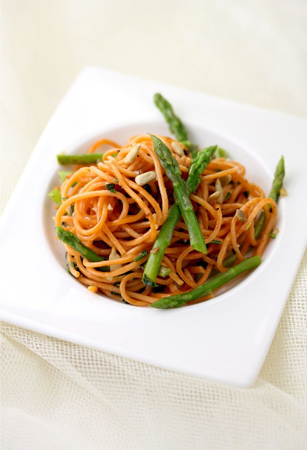 Recipe For Quinoa Spaghetti with Asparagus (Gluten Free Pasta)