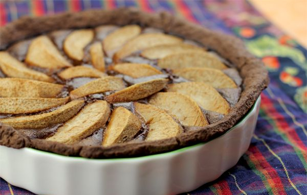 Chocolate Pear Almond Tart Recipe
