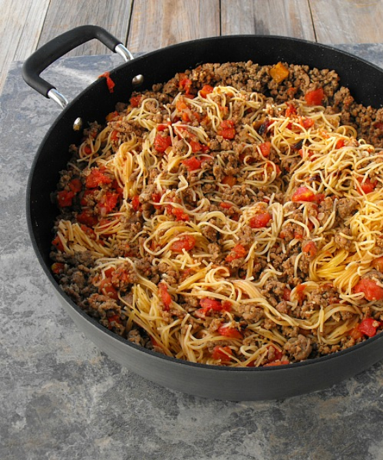 Recipe For One Skillet Spaghetti