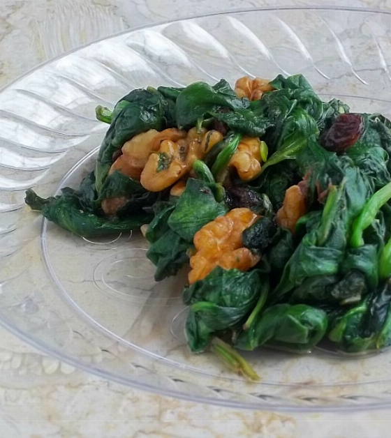 Recipe For Sauteed Spinach with Walnuts
