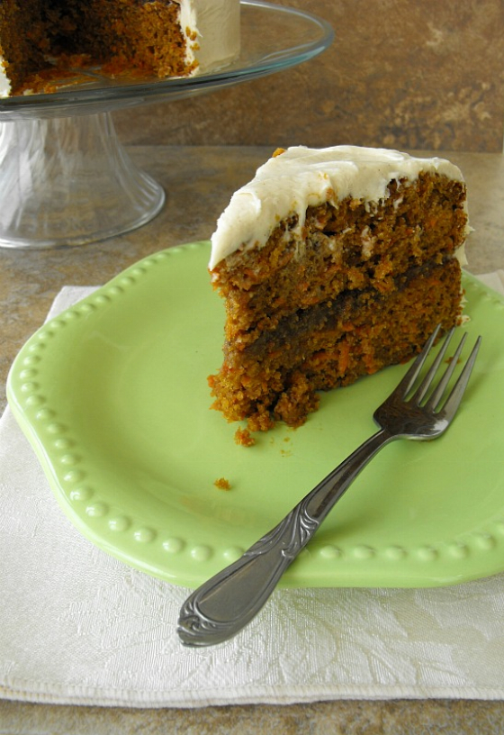 Recipe For Carrot Layer Cake with Praline Filling and Cinnamon Cream Cheese Frosting