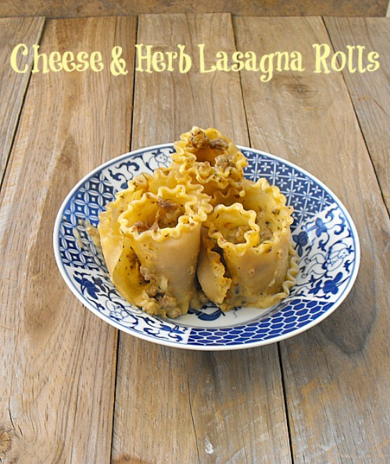 Recipe For Cheese and Herb Lasagna Rolls (tomato free)