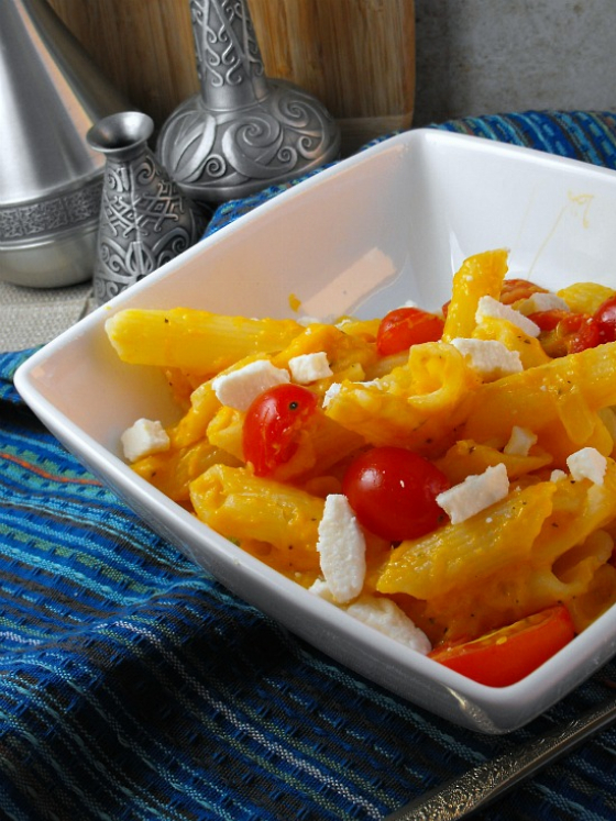 Recipe For Butternut Squash Pasta and Cheese with Tomatoes