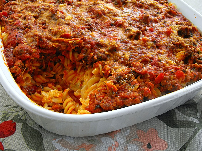 Recipe For Italian Pasta Casserole with Zucchini